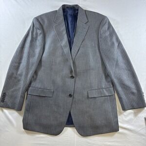 Lauren Ralph Lauren Mens 42R Grey Silk Wool Blend 2 Button Blazer Sport Coat